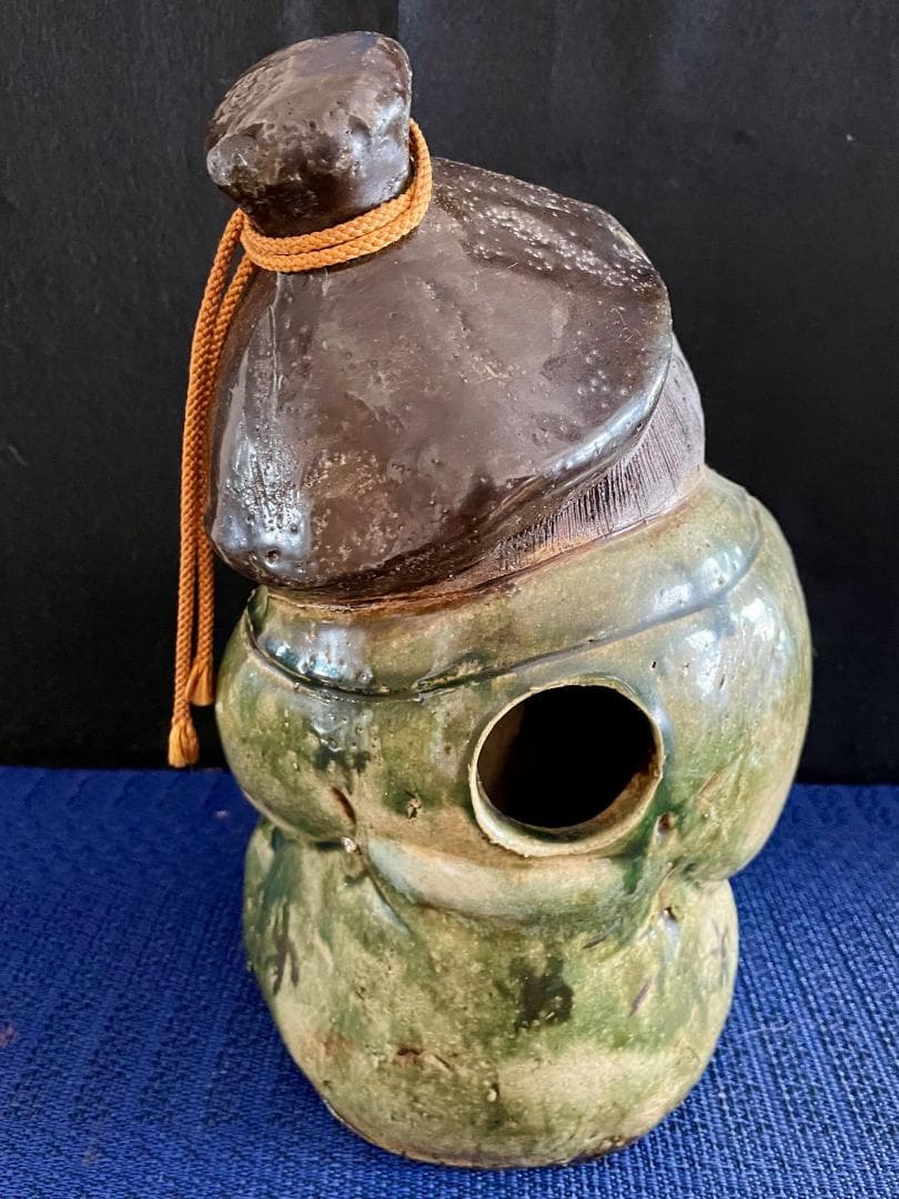 値下げ！【信楽焼狸】陶器、置物 縁起物 招福開運 H28 中古