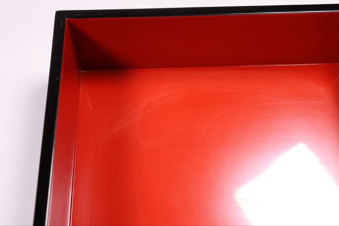 輪島塗 沈金 菊花 五段重箱 蓋2枚 黒塗 内朱塗 木製漆器 漆芸【MB56】