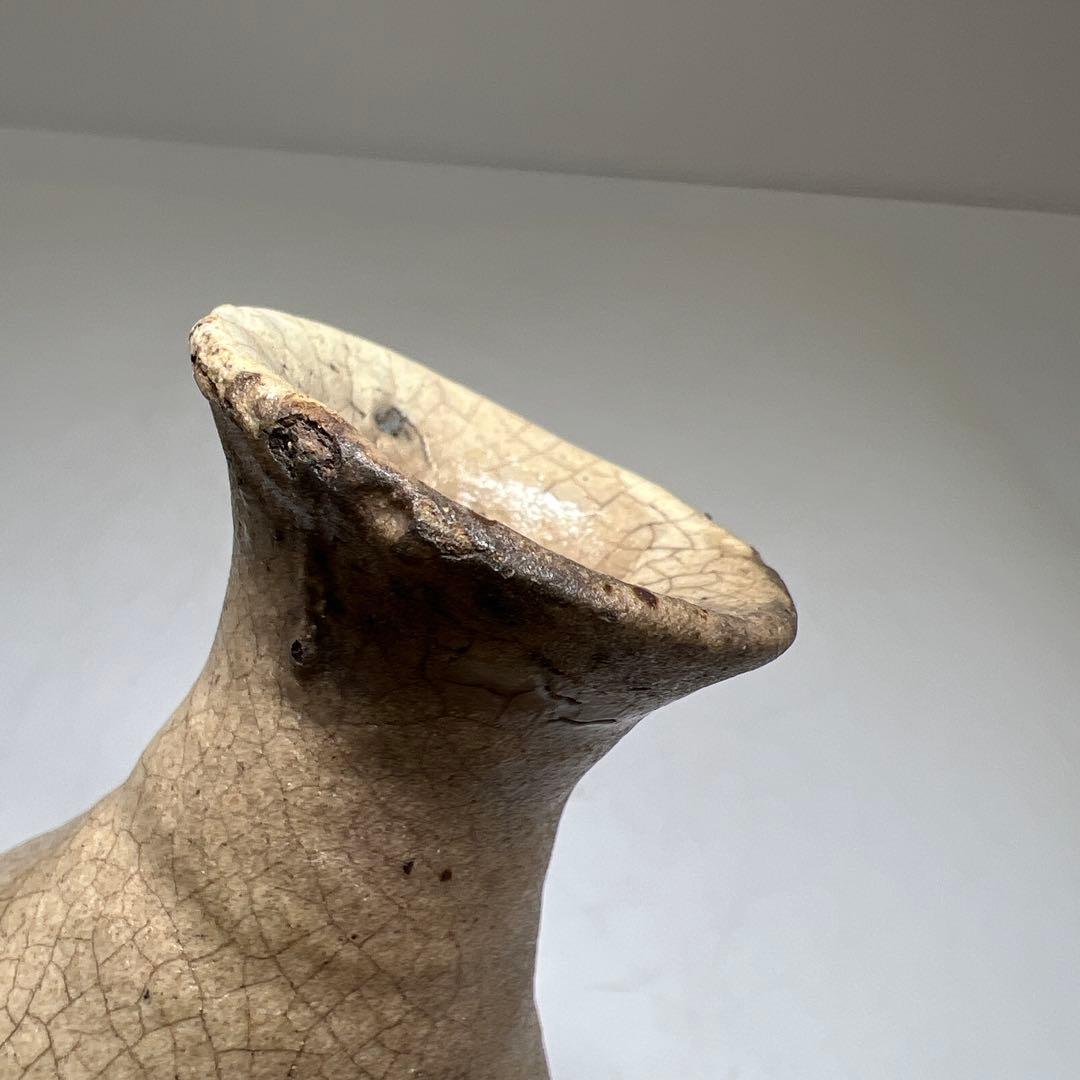 古代　鶏龍山　徳利　木箱付　高さ15.7㎝　東Y7-1226☆2Fトヒコ