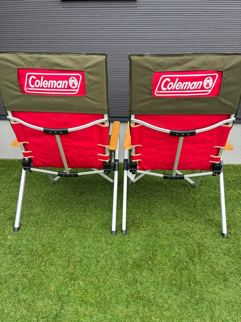 コールマン　レイチェア　レッド２脚セット　FUTURE FOX座面カバーセット