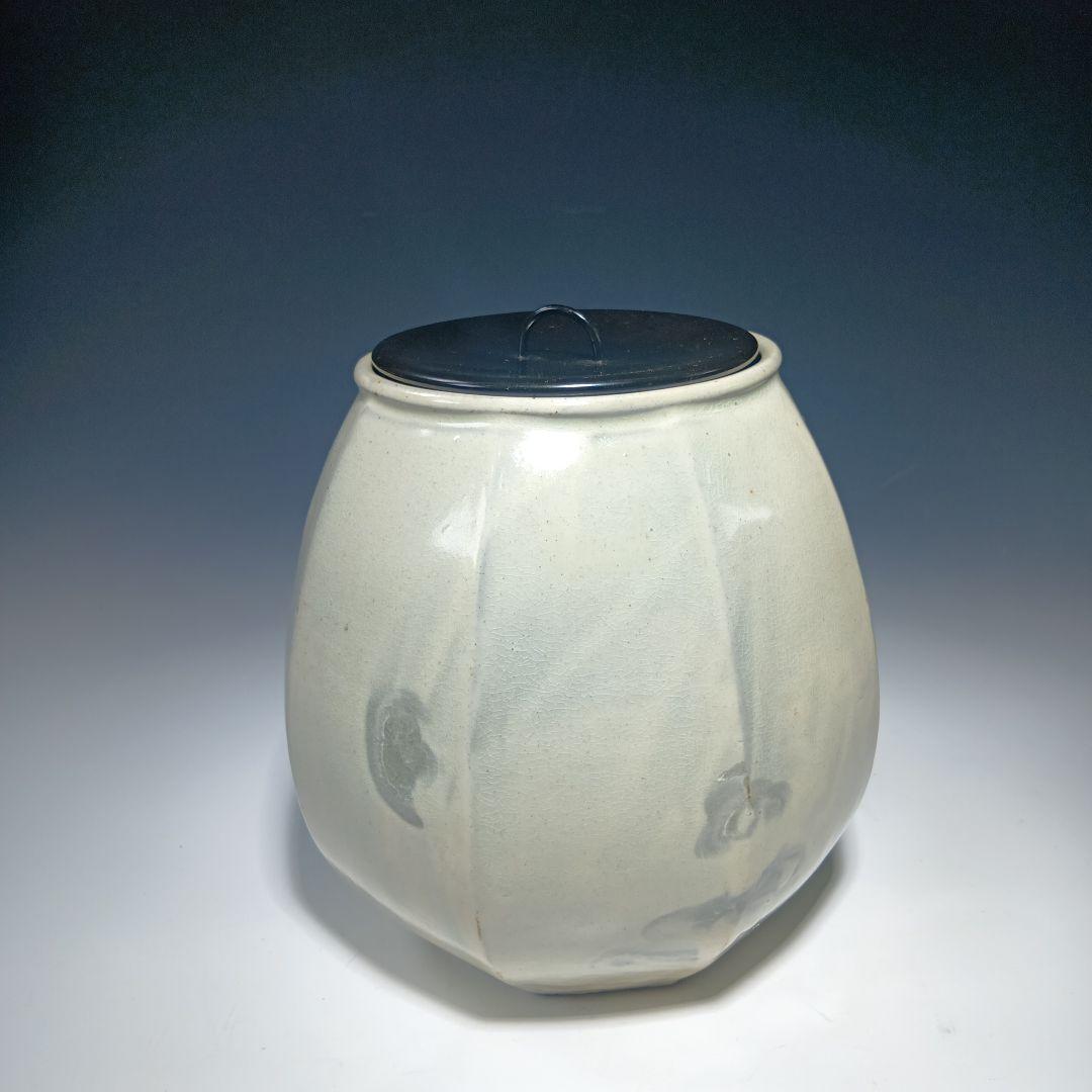 茶道具　廣州窯　趙小守　粉引水指　 共箱