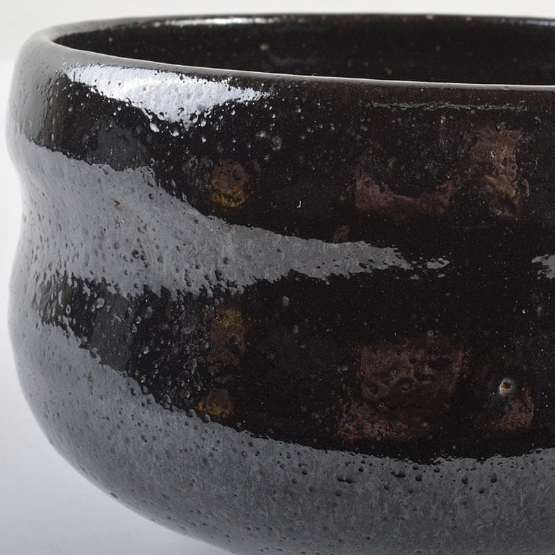 茶道具　楽吉左衛門　黒茶碗　共箱　V　R7133