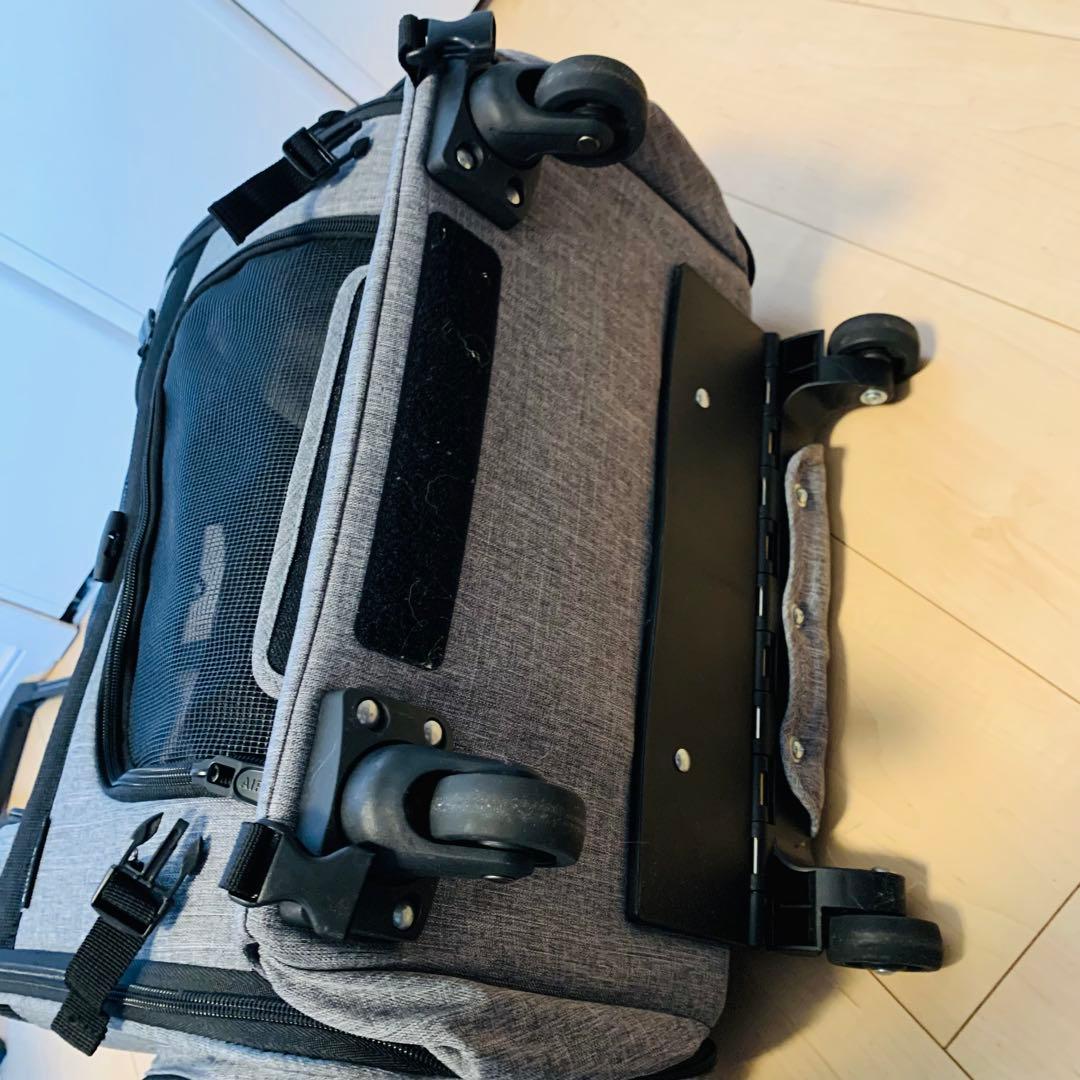 AIRBUGGY キャリーバッグ グレー　キャスター付き　かご　クレート　カート