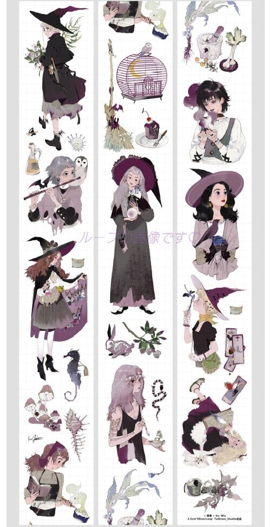 J651＃茜茜(PET)talkness切り売り海外人物マステ女の子