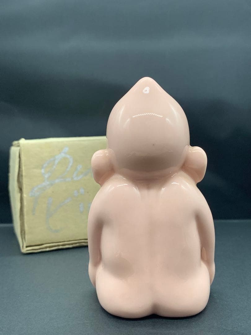 内藤ルネ　ビリケン　サイン入り箱　陶器