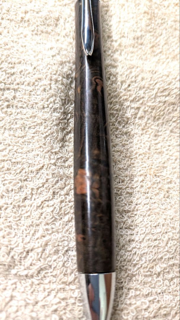 こぶた工房　黒檀瘤　特上杢　ボールペン　専用箱・メンテナンスオイル付き