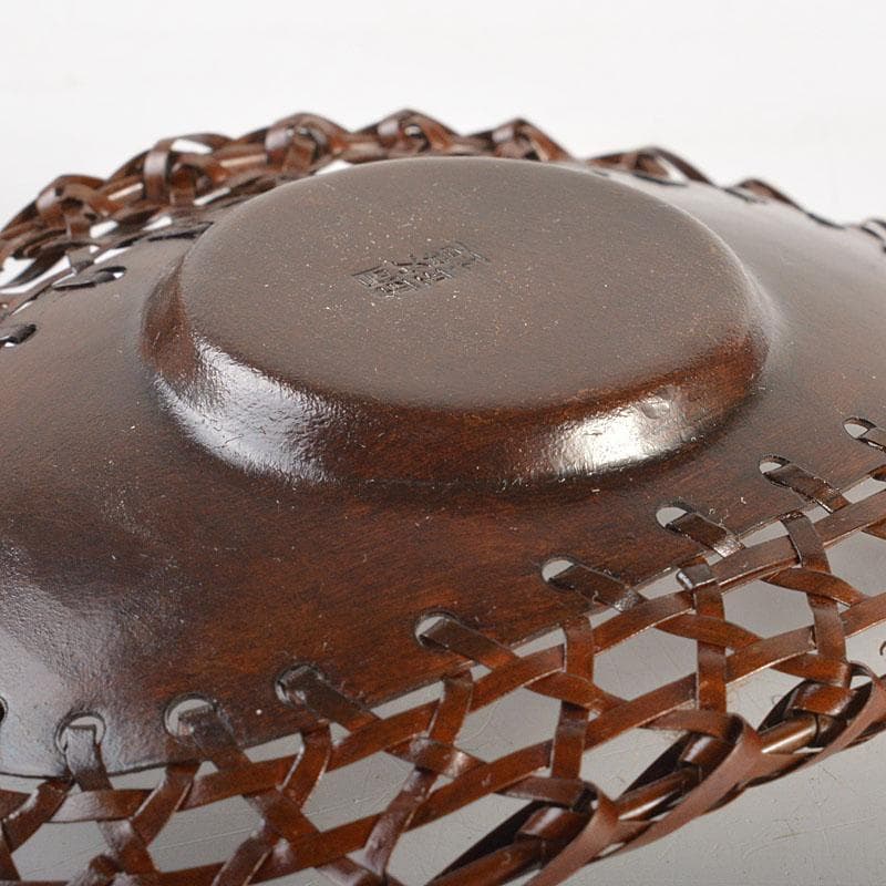 煎茶道具　平安　銅政造　黄銅　二段編　小判茶托　5客　共布共箱　V　6829