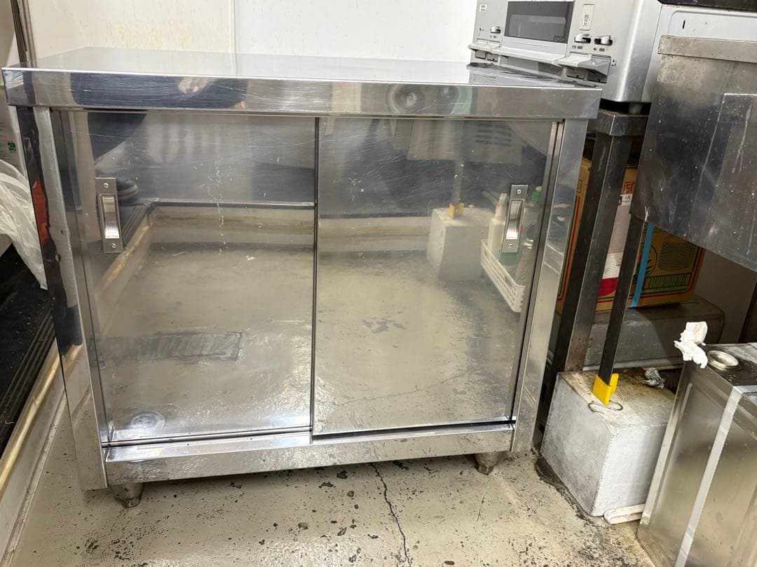 ステンレス 食器棚 調理台 厨房 業務用 飲食店 吊戸棚 750×450×700
