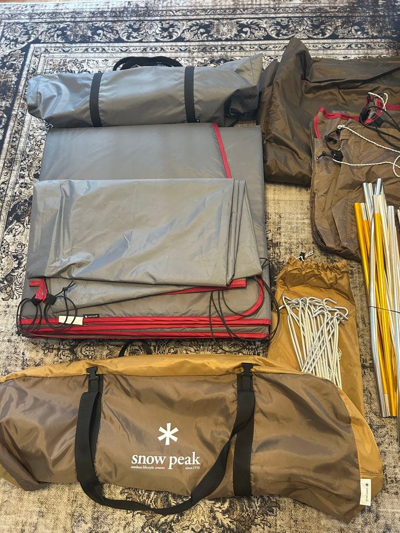 スノーピーク エルフィールド＋室内マット＋ハンマー＆ペグセット【引き取り限定】