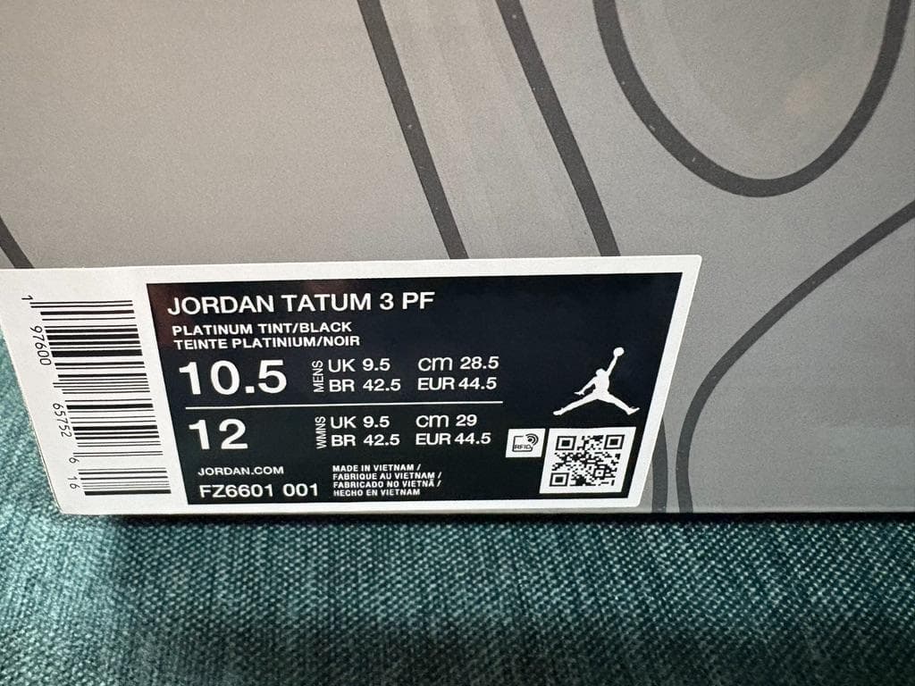 【未使用】NIKE ジョーダンテイタム 3 PF ゼン　28,5cm