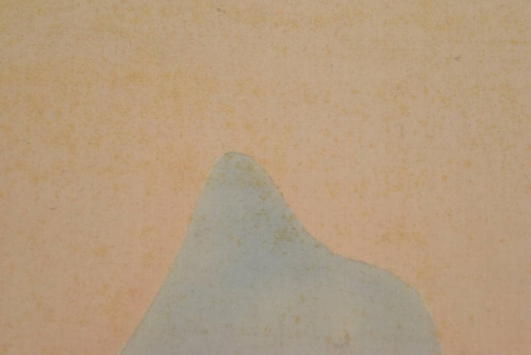 【真作】對水/蓬莱山図/掛軸/名家伝来/AA-814