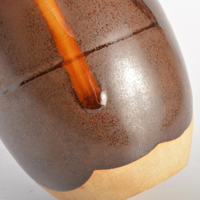 茶道具　洛東香月作　肩衛茶入　仕覆付　共箱　V　6181