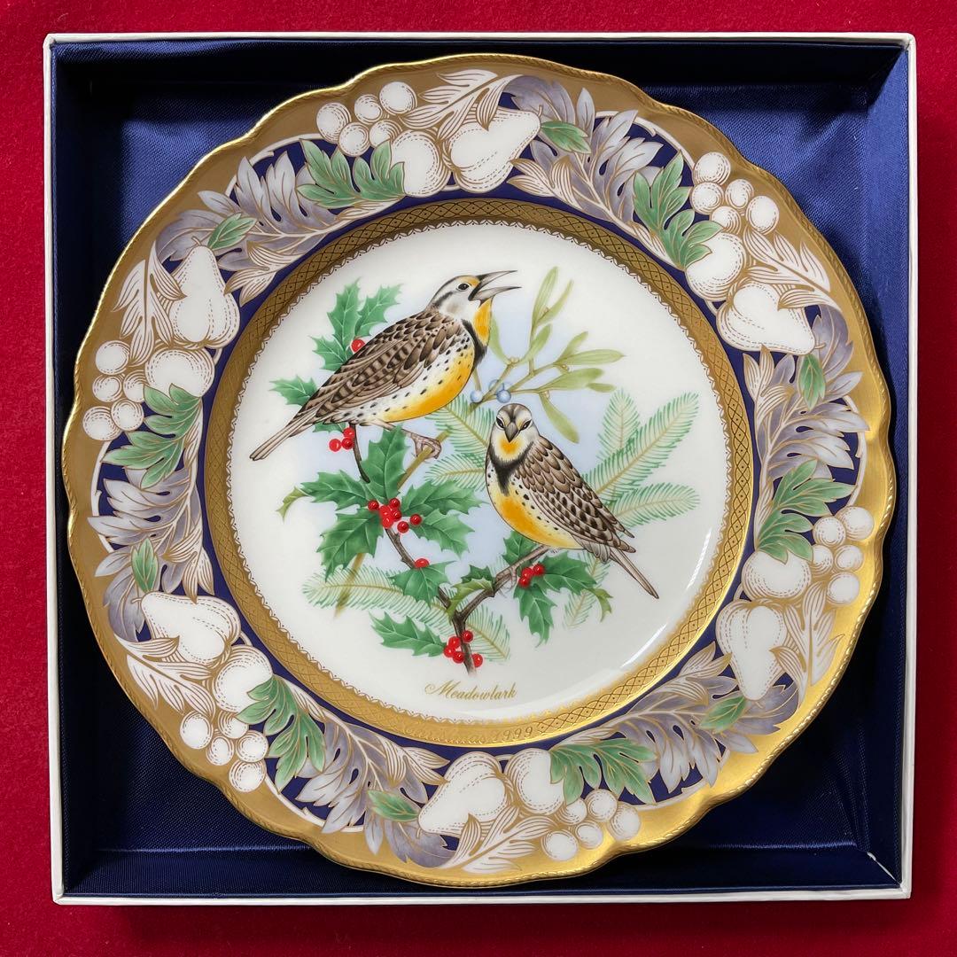 【限定】ノリタケ BIRDS OF AMERICA クリスマスプレート 1999