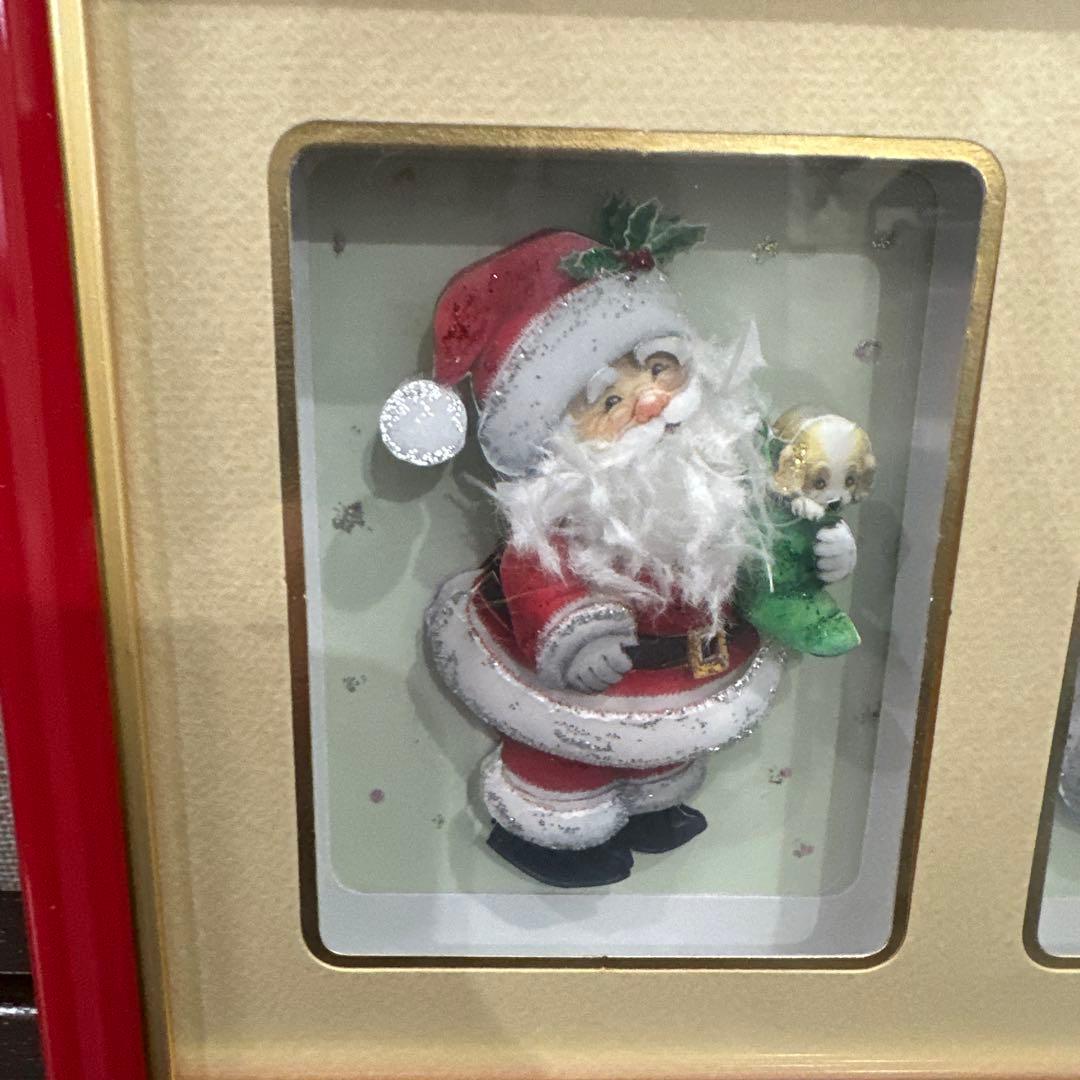 シャードボックス3Dアートクリスマスバージョン　サンタクロース　スノーマン