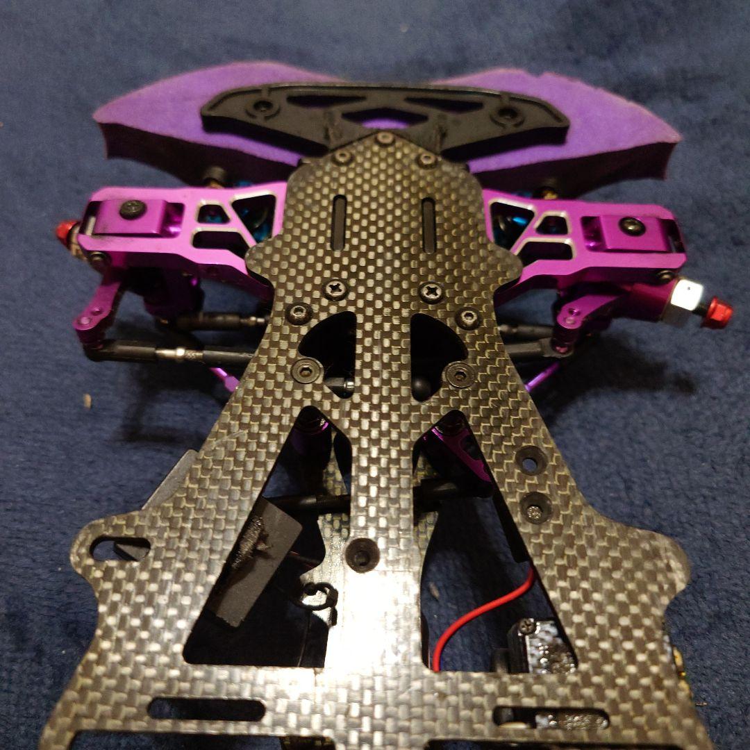 ラジコンドリフト　シャーシ改フルバージョン　電動ラジコンカー ブラック/パープル