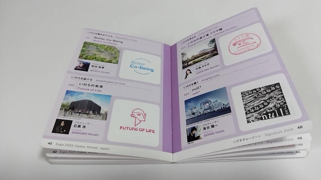 【(施設番地順)大阪・関西万博　公式スタンプパスポート コンプリート版】1