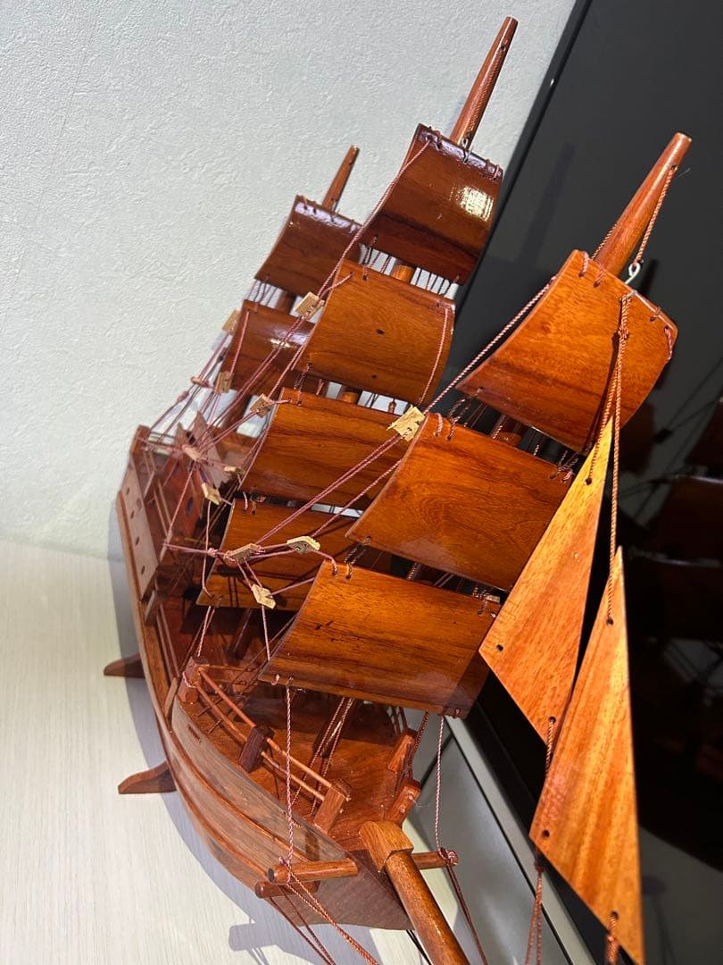 新品 木製 帆船模型 大型 インテリア オブジェ