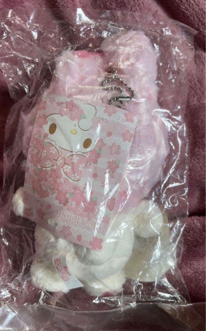 激レア 大人気 完売 新品 未使用 タグ付マイメロディ桜サクラマスコットホルダー