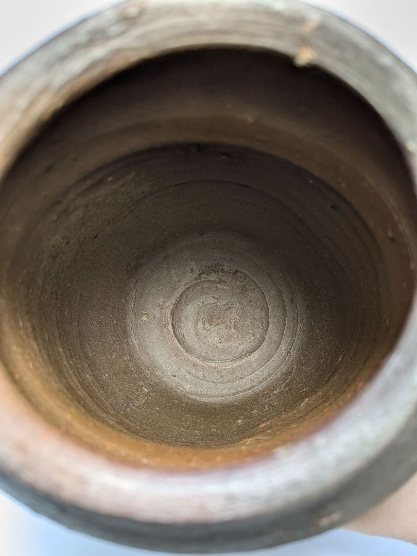 岡山県重要無形文化財 金重晃介 備前焼 耳付花入 共箱 花瓶 花器 置物 茶道具