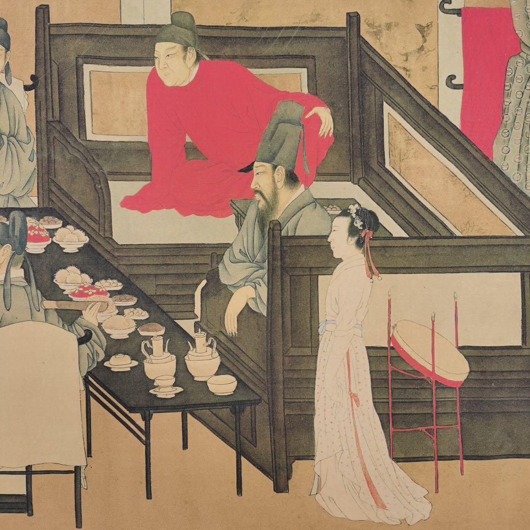 旧蔵　名家　韓熙載夜宴図　五代南唐 顧閎中伝　歴史的名画　長巻形式　中国古画名作