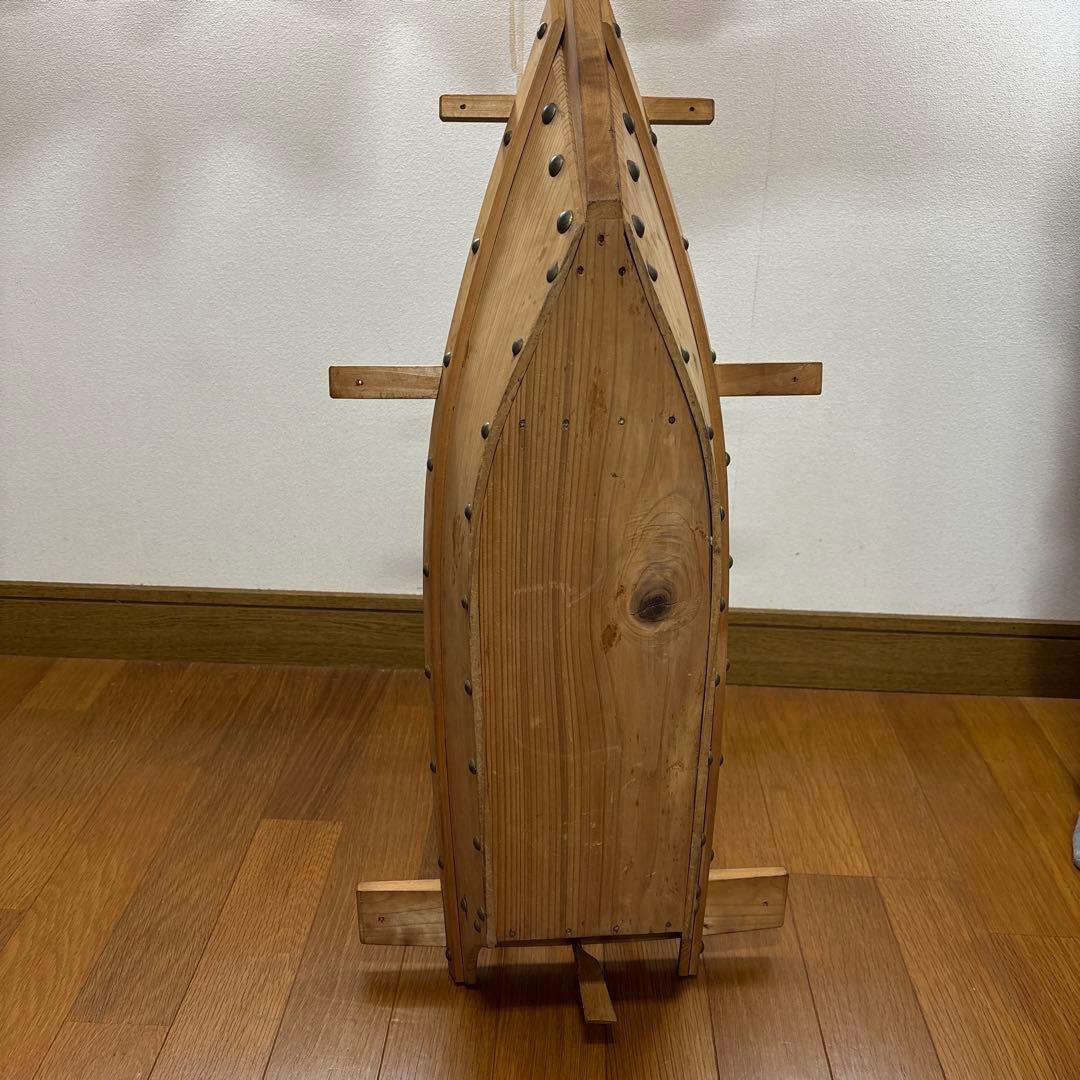 木製模型船 約80cm オール付き