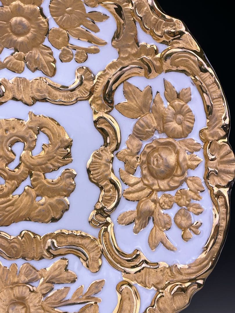 【大型】マイセン グランツゴールド風 キャビネット プレート 28.3cm 皿