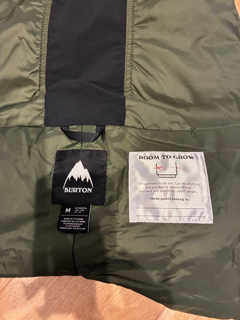 BURTON スノーボードオーバーオール オリーブグリーン