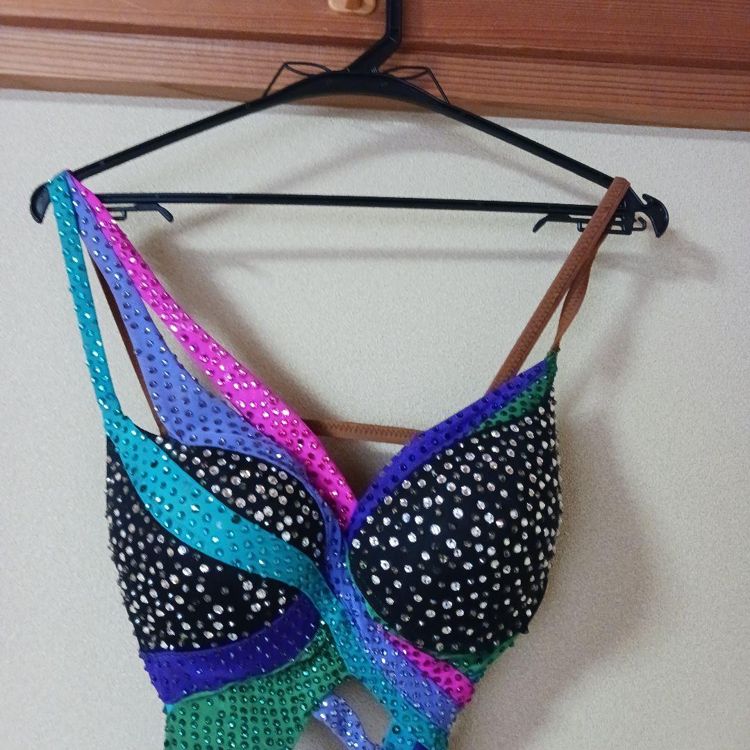 お値下げ❗社交ダンス　ラテン　インパクト　 カラフルストーンドレス　S~M