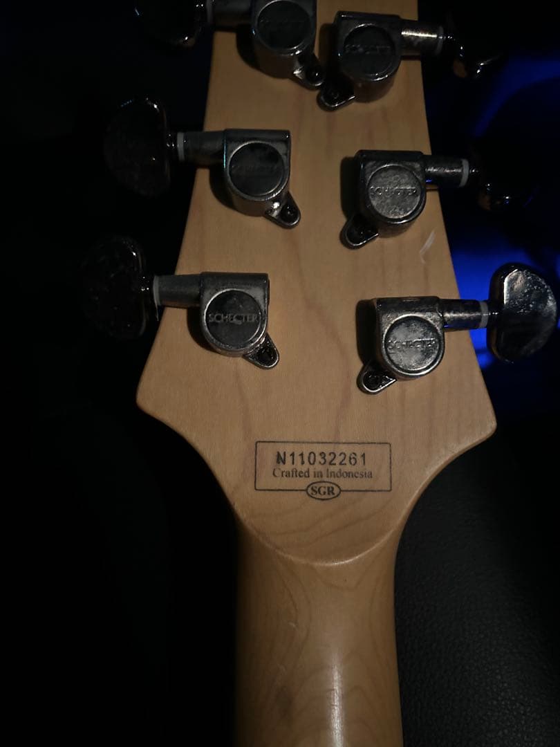 Schetter エレキギター キルテッドトップ 青