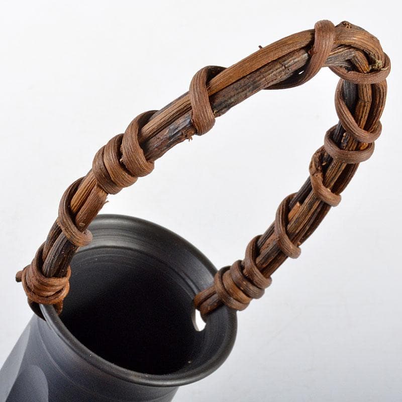 常滑焼　小西洋平作　窯変　花入　共箱　V　R4585