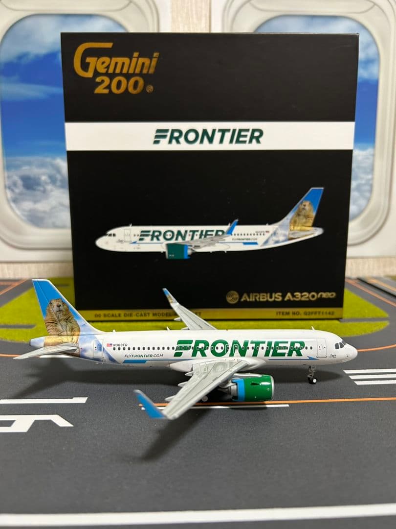 フロンティア A320neo プレーリードッグ柄 Gemini 200
