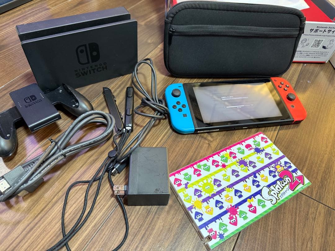 美品｜Nintendo Switch 本体 バッテリー強化版 ネオン おまけ付き