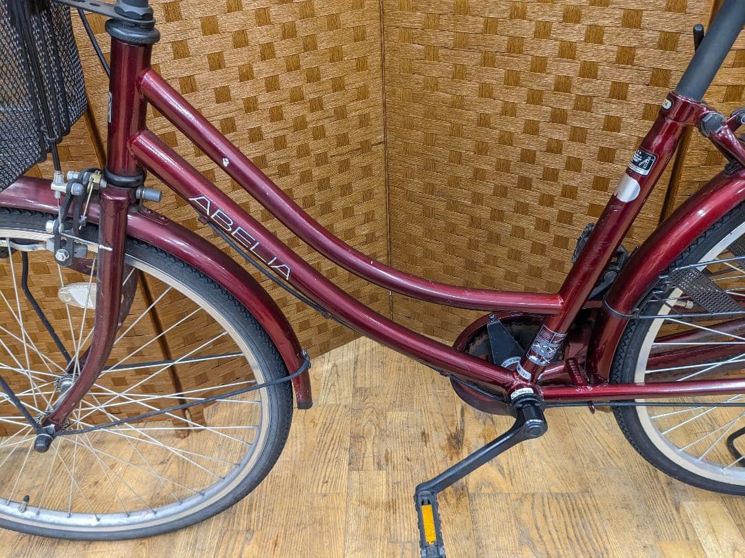 U093 普通自転車　26インチ　レッド　シンプル　お手頃価格