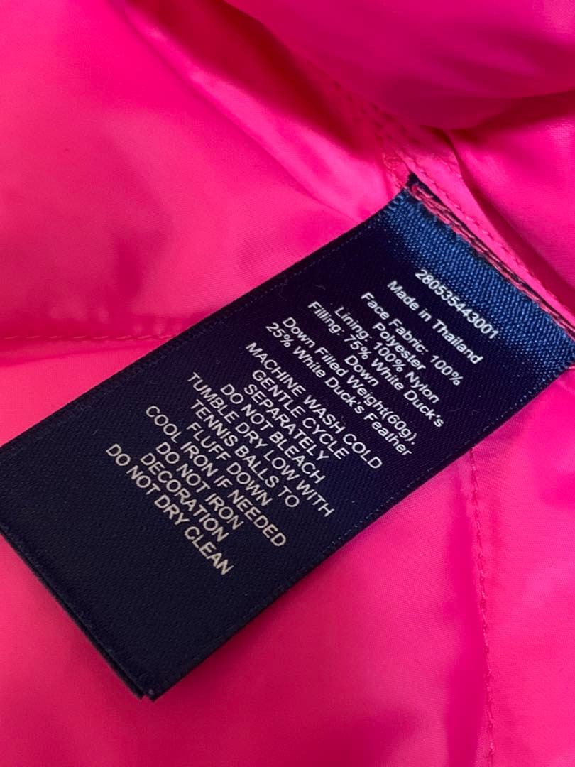 RALPH LAUREN SPORT ピンク ダウンベスト レディース