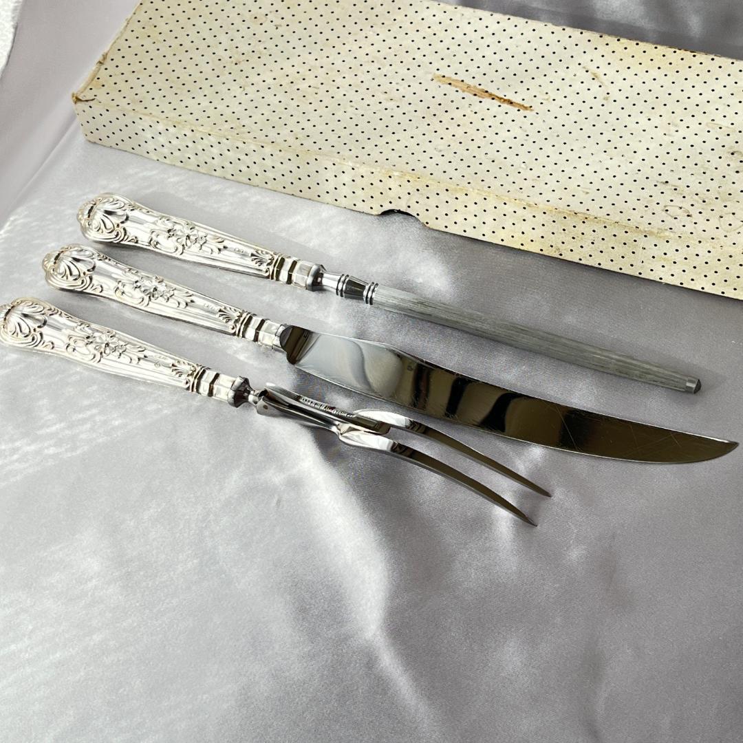 【Harrison Brothers】【純銀ハンドル】キングス　サーバーセット