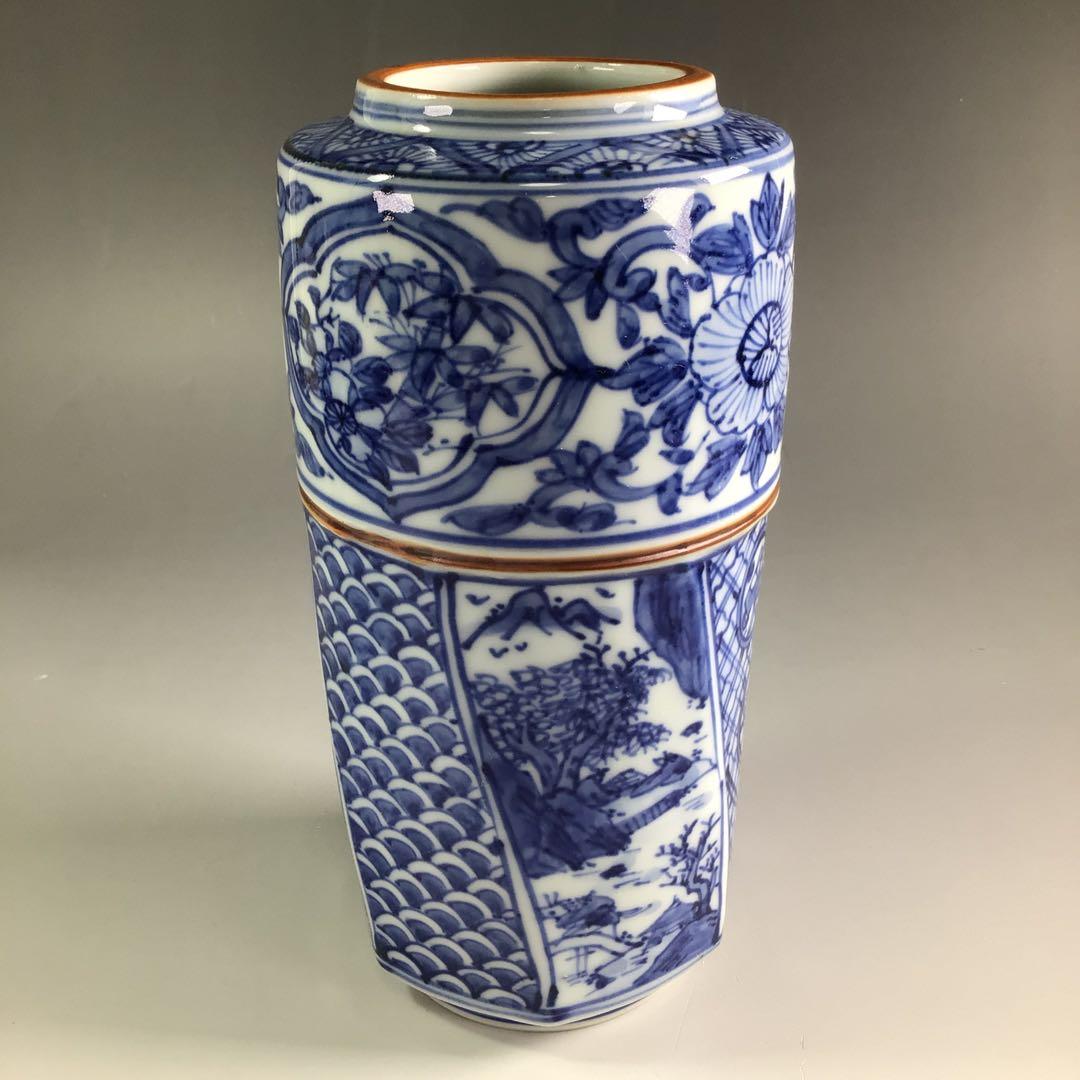 Ｒ１１７　皆具　『平安　昭阿弥造』『青華祥瑞腰捻』『台子皆具』　共箱　茶道具