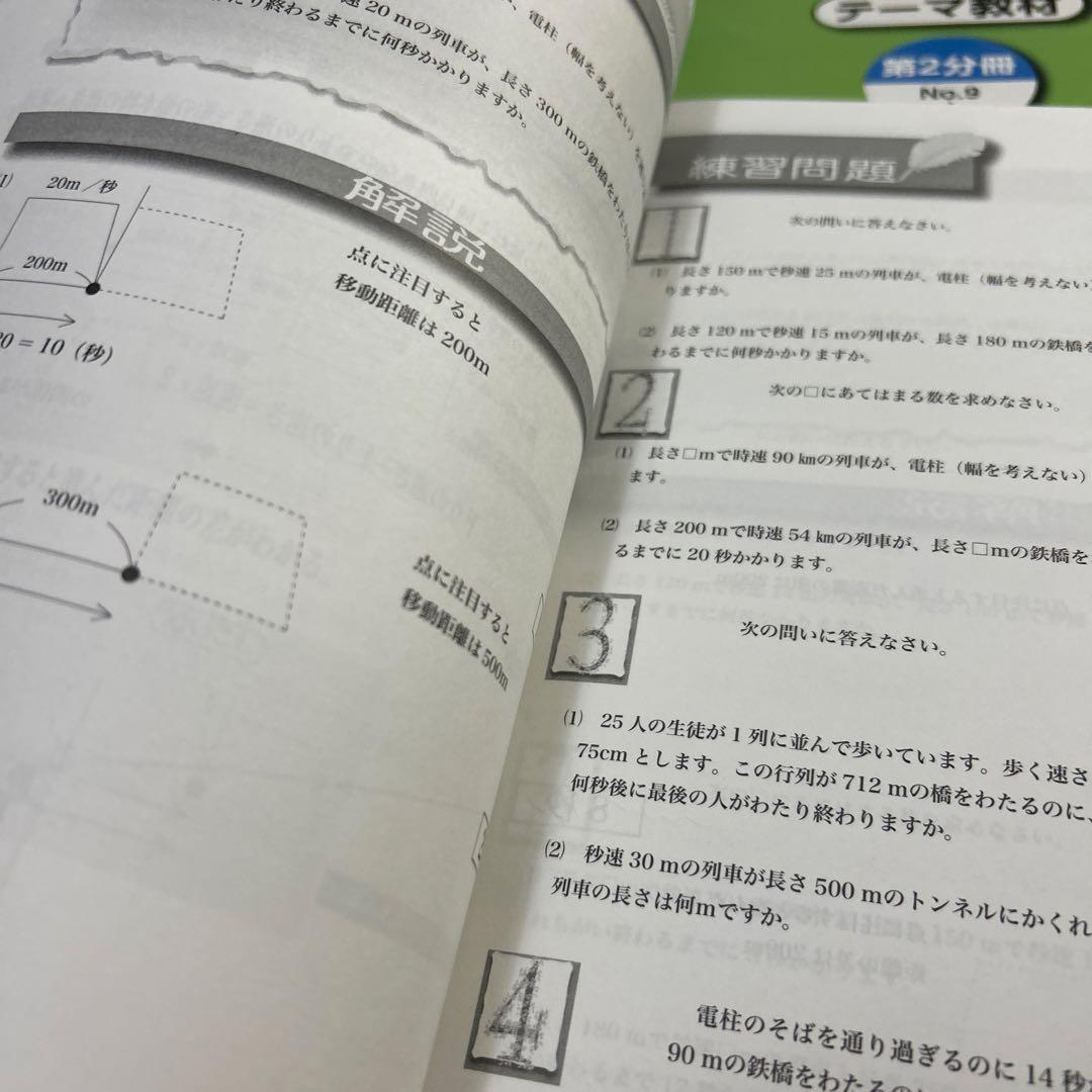 ㉑や　未記入　浜学園　6年　算数　テーマ教材　第1分冊〜第4分冊　美品