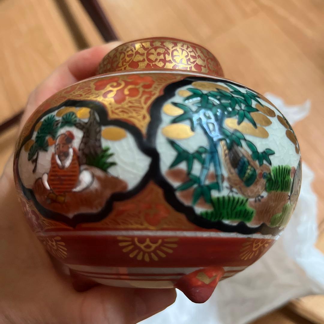 香炉　九谷焼　九谷庄三　茶道具 表千家裏千家　和風小物和風インテリア香道茶事