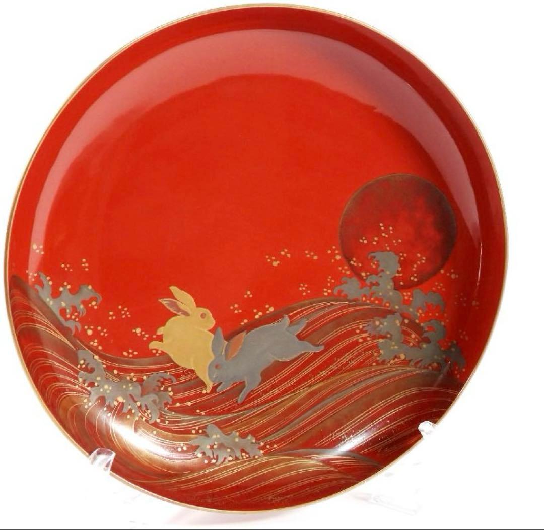 明治　朱塗　金蒔絵　漆器　木製　五ツ組　大盃 5点セット 直径約23.5cm