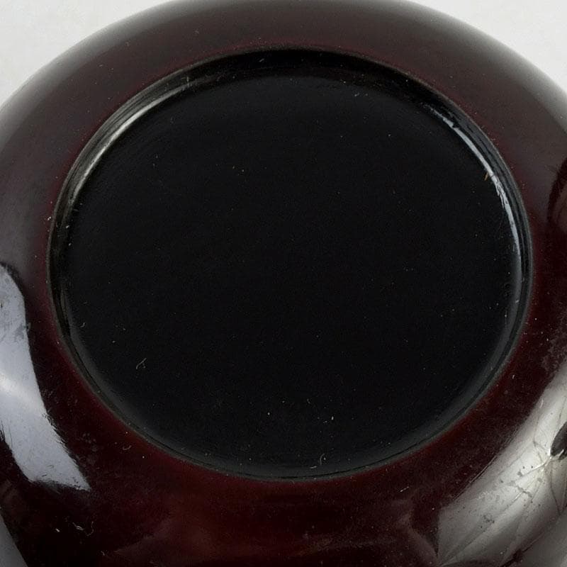 茶道具　蒔絵師　西村弘峰作　曳舟蒔絵　中棗　共箱　V　9343