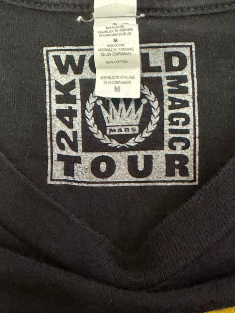 Bruno Mars 24K Magic World Tour Tシャツ M