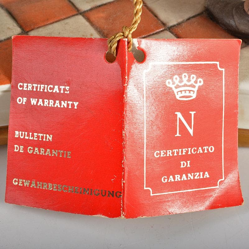 イタリア製　カポディモンテ　フィギュリン　陶人形　置物　証明書付　M　R7064