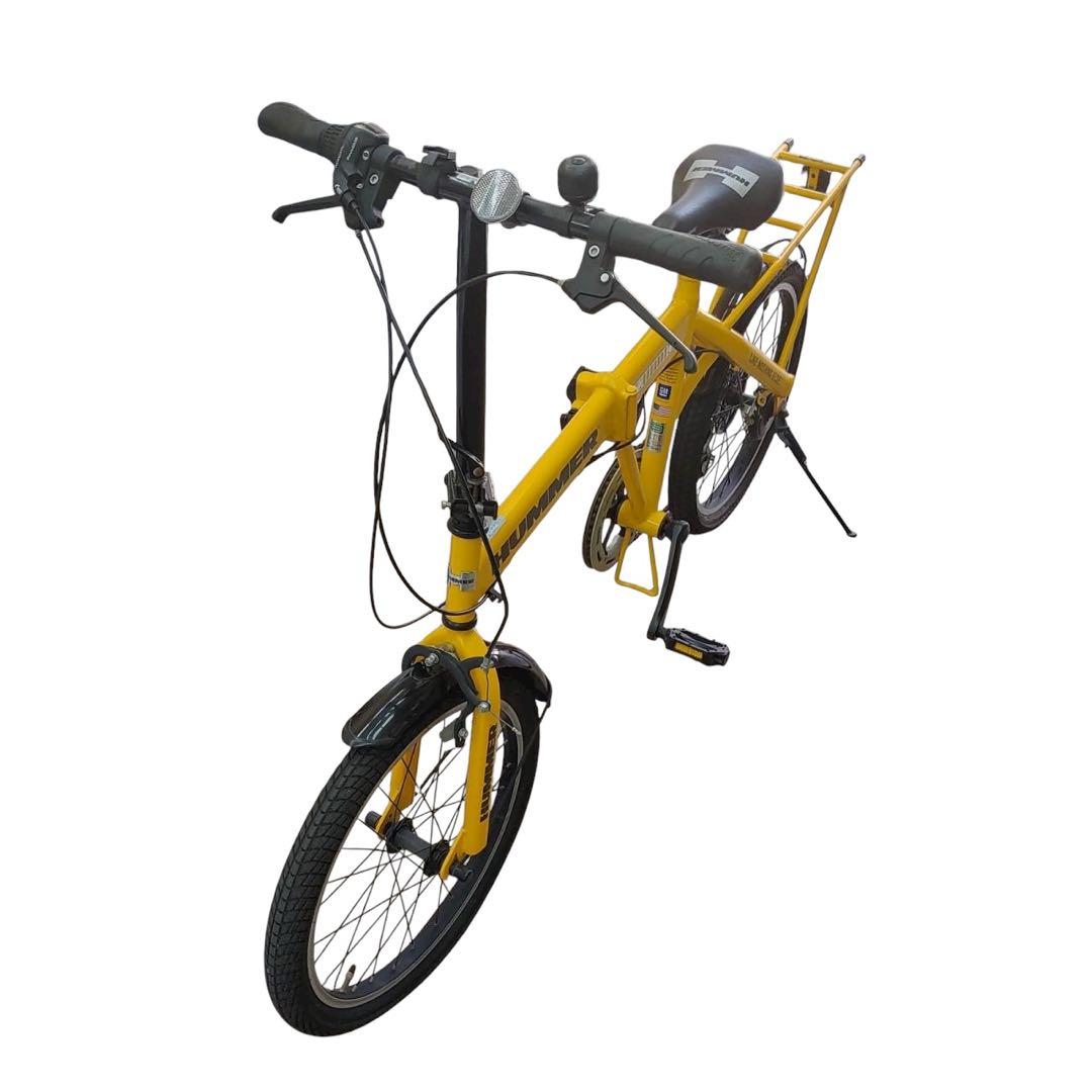 HUMMER 折りたたみ自転車 イエロー