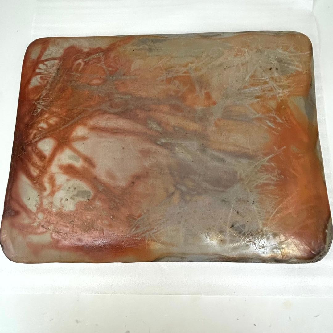 備前焼　末石高仙　陶板　重厚　置物　飾り板　8.2㎏　共箱無し