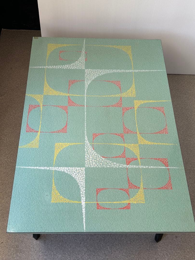 ヴィンテージ　昭和レトロ 鉄脚 折り畳み 座卓 机　テーブル ミッドセンチュリー