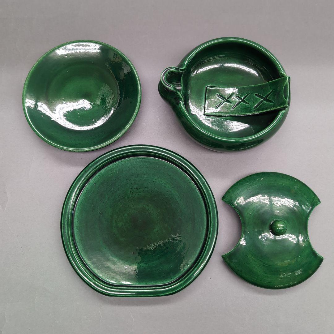 佐々木松楽　青楽　すずめ瓦　茶道具