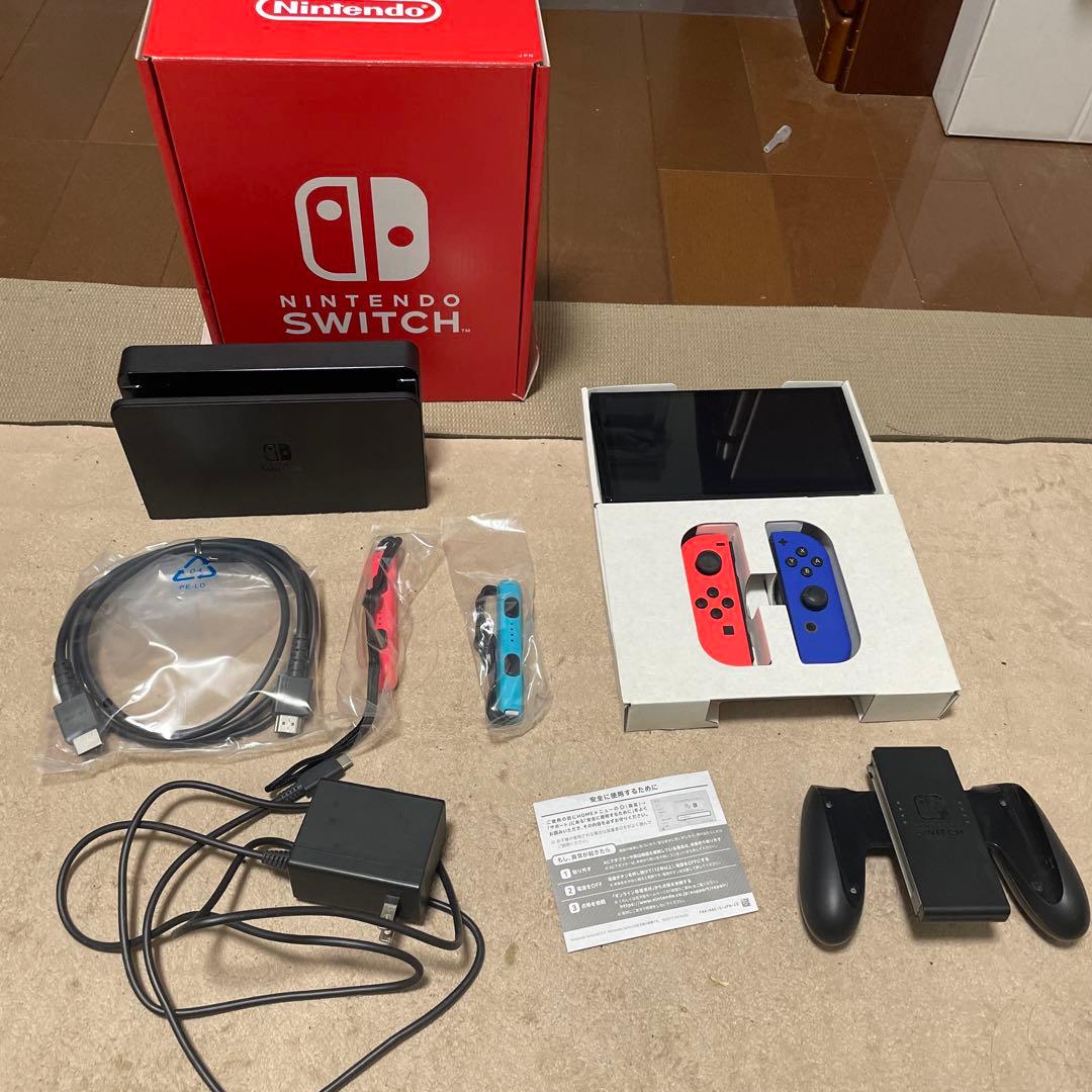 NintendoSwitch有機ELモデル ストア版　ネオンレッド×ネオンブルー