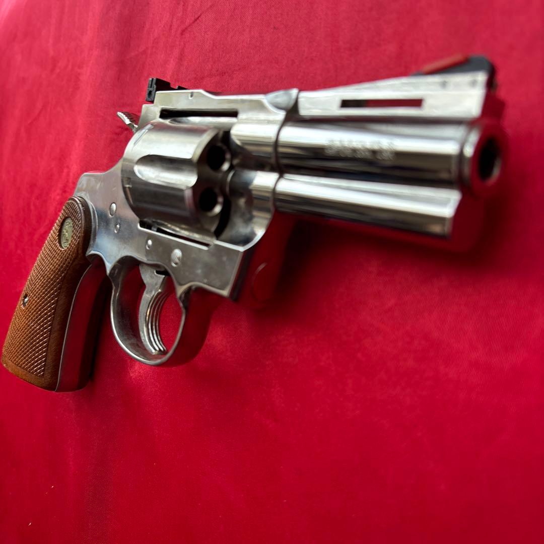 タナカ　コルトパイソン　3インチ　ニッケルシルバーフィニッシュ　ガスリボルバー
