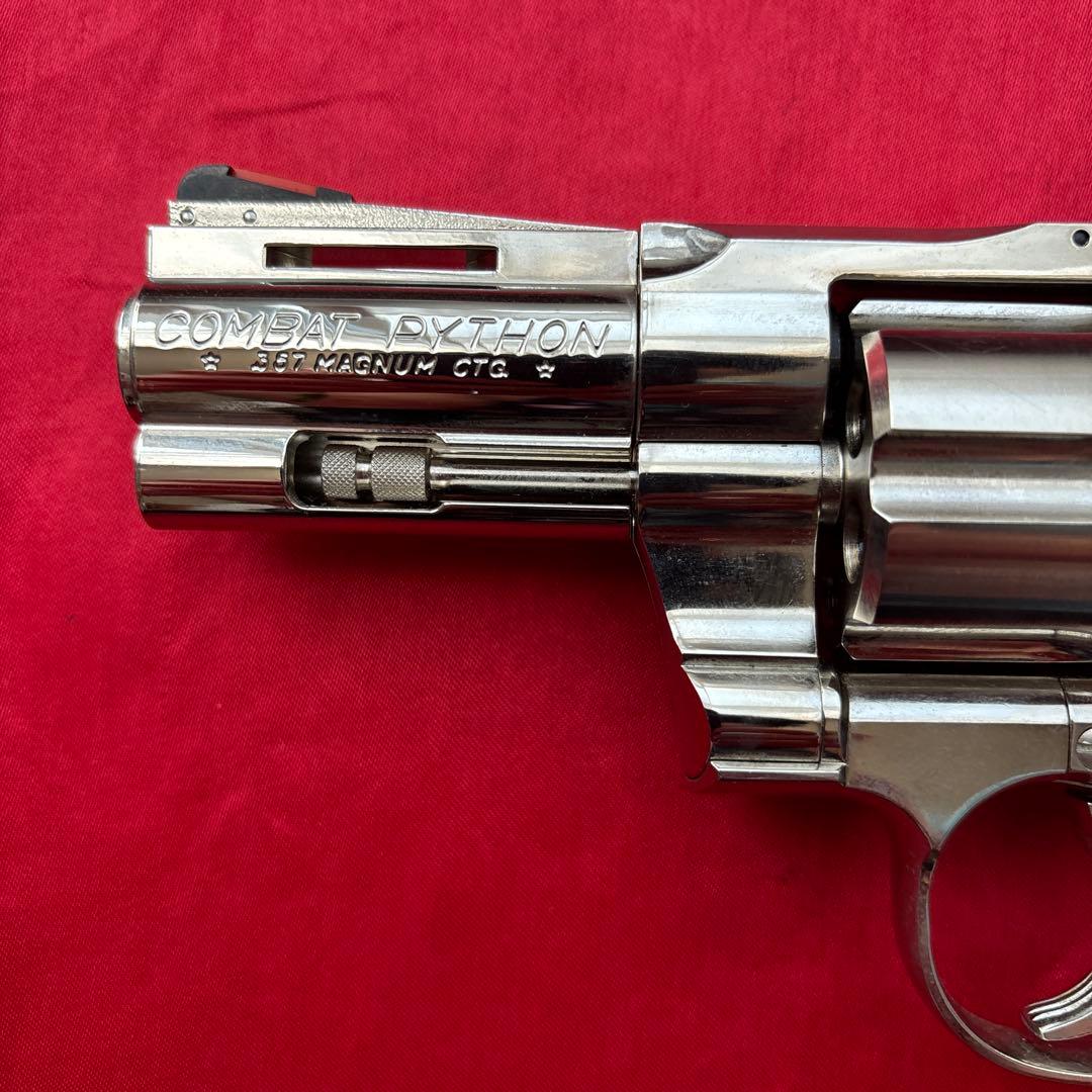 タナカ　コルトパイソン　3インチ　ニッケルシルバーフィニッシュ　ガスリボルバー