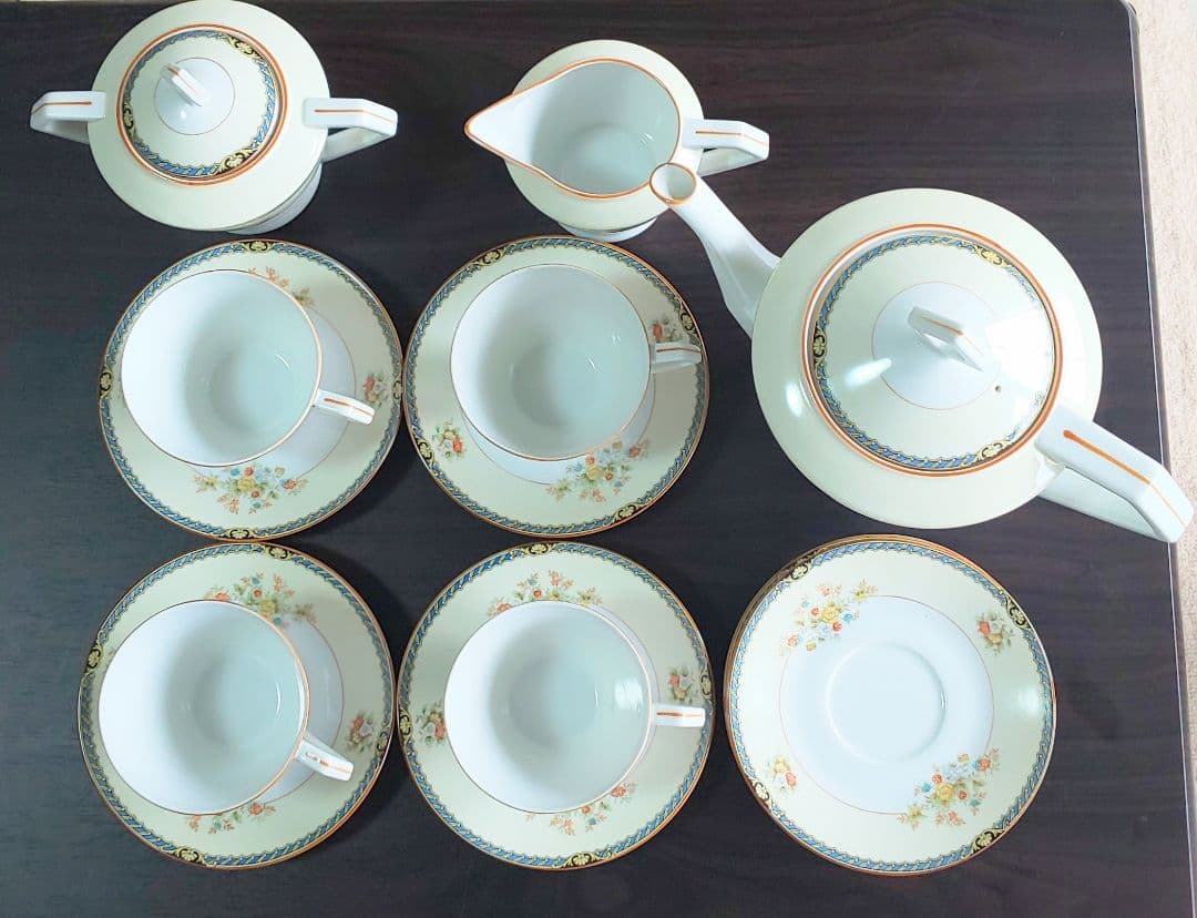 オールドノリタケ カップ&ソーサー 4客(1935年製)ティーセット